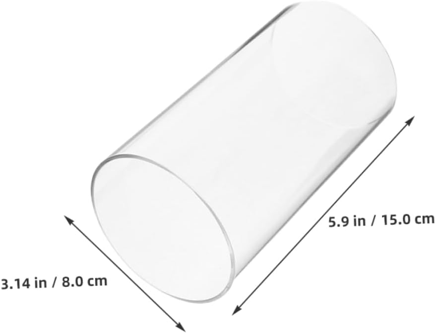 4pcs Glass Candle Holder Sleeves Windproof Covers for Home Dining Cafe