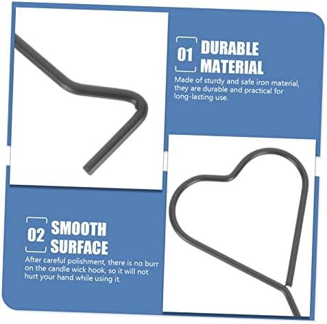 4pcs Heart Design Candle Wick Extinguisher Hooks for Thin Candles