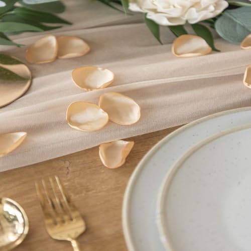 200pcs Silk Rose Petals for Wedding Decoration Champagne