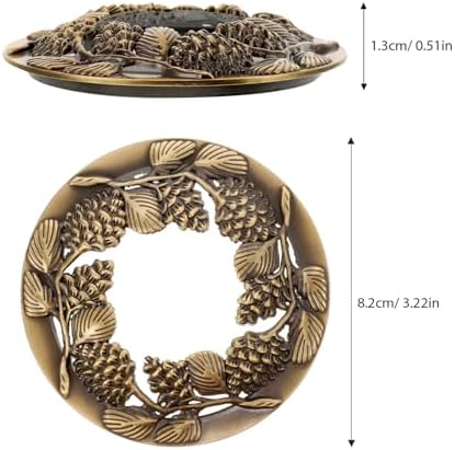 Bronze Candle Jar Topper - Zinc Alloy Hollow Lid for Even Burning