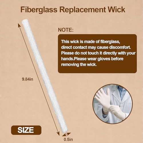 Light Long Life Fiberglass Wicks for Tiki Candles
