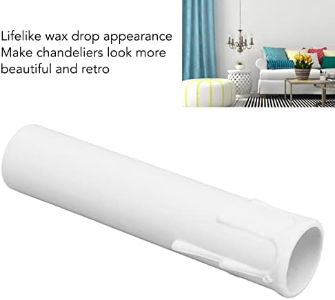 White Candle Covers 20pcs E12 Socket Sleeves for Chandeliers