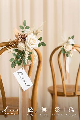 Lings Moment 8pcs Wedding Aisle Chair Decorations