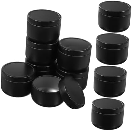 ERINGOGO 12pcs Tinplate Candle Jars for Storage and Crafting