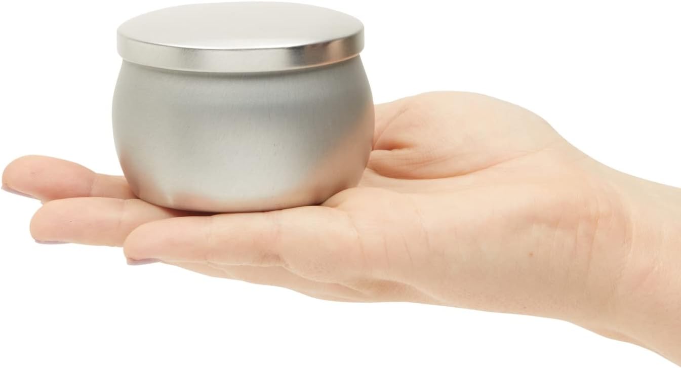 Bright Creations 24-Pack Candle Tins with Lids - 4 oz Silver