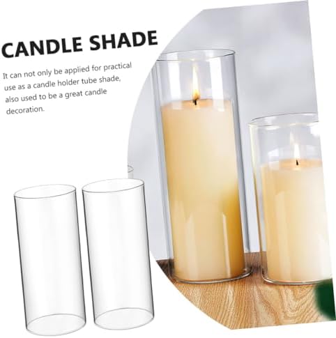 IMIKEYA 10pcs Clear Glass Candle Holder Sleeves