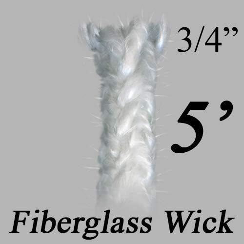 Dans Daughters Round Fiberglass Wick 34 Inch 5 Feet Kerosene Oil Lamp Replacement