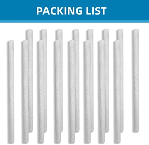 Replacement Fiberglass Wicks for Tiki Candles 05x1378 Inch Pack of 16