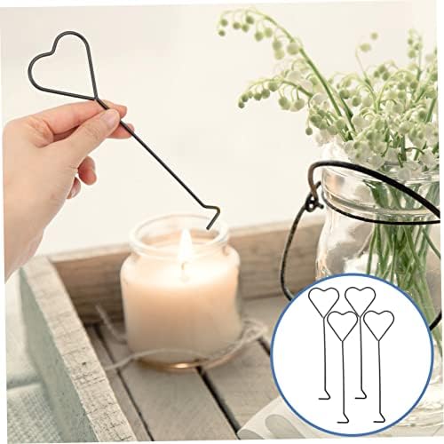 4pcs Heart Design Iron Candle Wick Tools Set