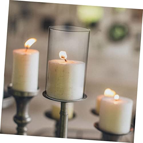 VINTORKY Glass Chimney Tube Windproof Candle Cover for Votive Candles