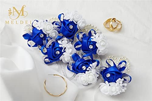 Meldel Royal Blue Wrist Corsages Set of 4