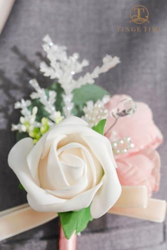 TINGE TIME Sakura Pink Boutonniere Set