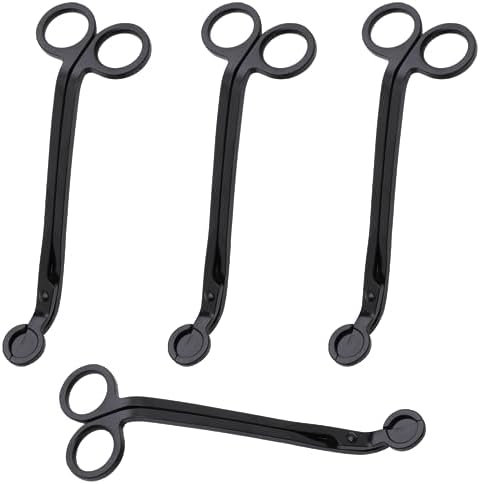 4 Pack Matte Black Candle Wick Trimmer Set