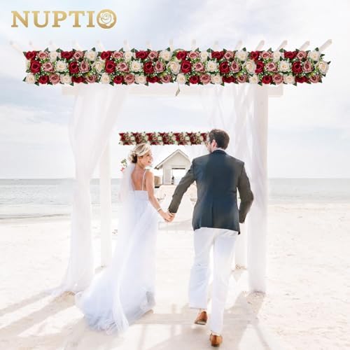 NUPTIO 10 Pcs Artificial Floral Centerpieces for Wedding Tables