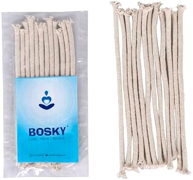 BOSKY 12 Pcs Round Cotton Kerosene Lamp Wicks