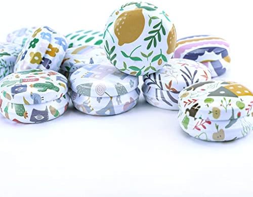 Rolin Roly 12Pcs Mini Aluminum Candle Travel Tins with Lids