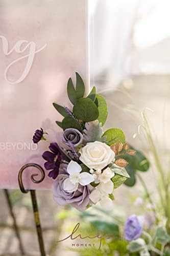 Lings Moment Artificial Welcome Sign Flowers Decorations 2pcs