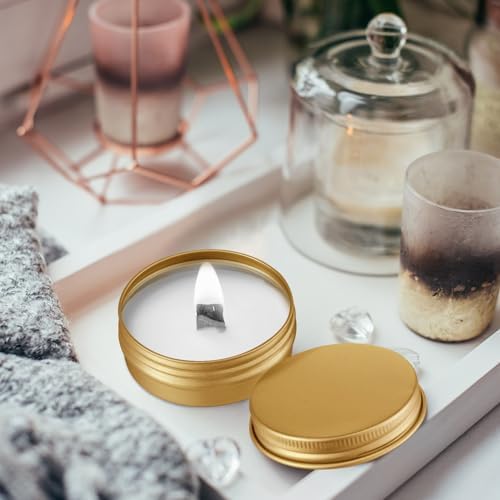 Chumia 144 Pcs Metal Round Tins with Screw Lids