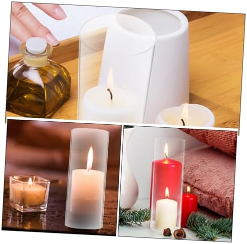 Zerodeko Windproof Glass Candle Holder with Cylinder Shade