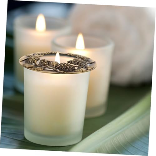 TEHAUX 2pcs Metal Candle Toppers for Jar Candles