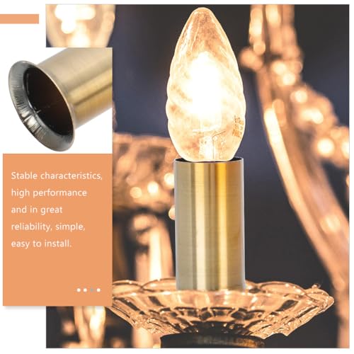 12 Pcs Iron Candle Sleeve Covers for Chandeliers