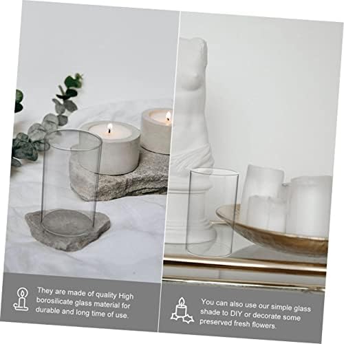 3pcs Glass Candle Covers for Romantic Decor and Centerpieces