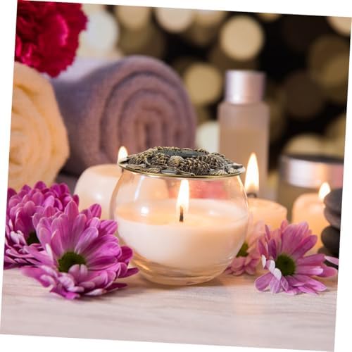 KONTONTY 2pcs Metal Candle Covers for Jar Candles