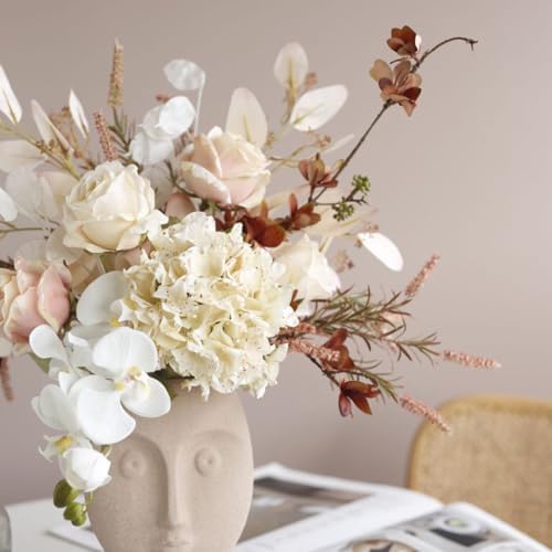 Autumn Rose Hydrangea Artificial Flower Bouquet White
