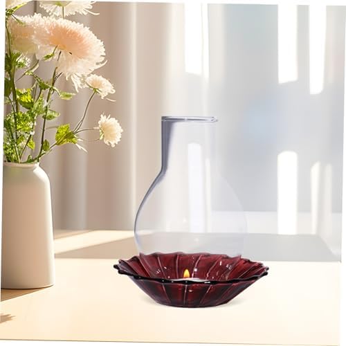 4pcs Clear Glass Candle Covers for Pillar Candles