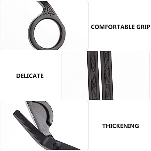 IMIKEYA 3pcs Black Stainless Steel Candle Wick Trimmers and Snuffers