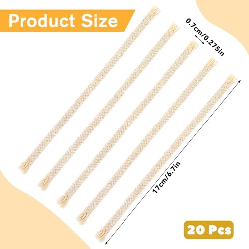 20 PCS Cotton Oil Lamp Wicks Replacement for Candles and Burners