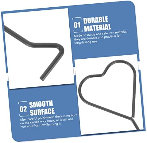 4pcs Heart Design Iron Candle Wick Tools Set
