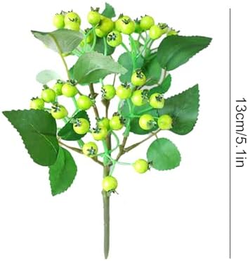 4 Pcs Artificial Red Berry Christmas Decor Stems