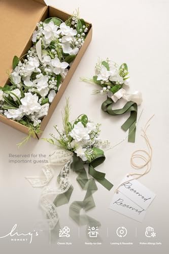 Lings Moment 8pcs Artificial Wedding Chair Decorations