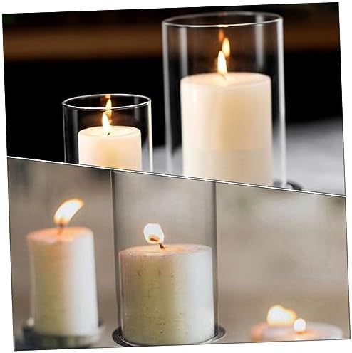 Ciieeo Glass Candle Holder Sleeve for Pillar Candles