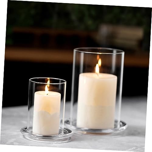 Clear Glass Candle Holder Sleeve for Pillar Candles