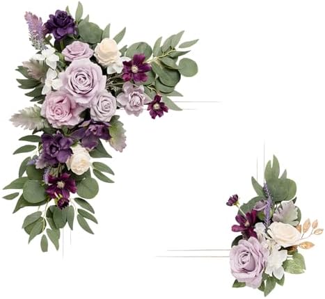 Lings Moment Artificial Welcome Sign Flowers Decorations 2pcs