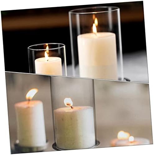 3pcs Glass Candle Covers for Romantic Decor and Centerpieces