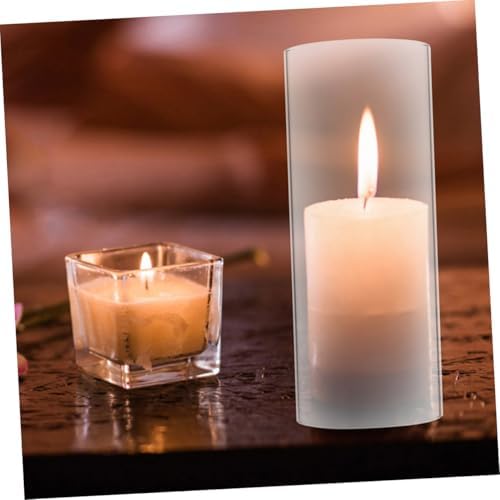 Zerodeko Glass Candle Lampshade Votive Holder Windproof Cover