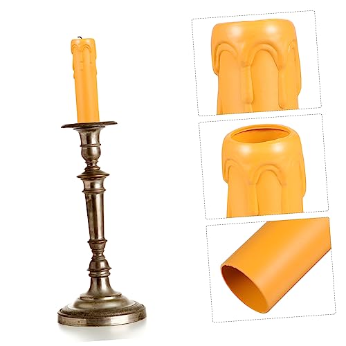 Gadpiparty 20pcs Durable Chandelier Socket Covers Plastic Candle Sleeves Heat Resistant and Lightweight