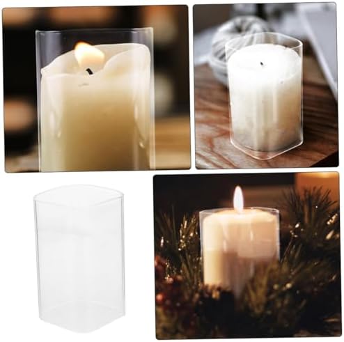 Clear Candle Holder Sleeve for Desktop Decorations