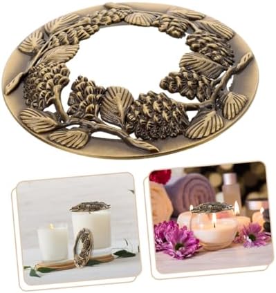 KONTONTY 2pcs Metal Candle Covers for Jar Candles