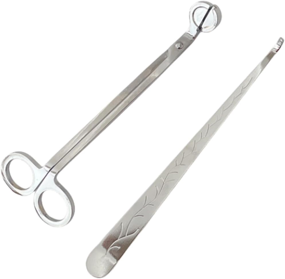 Candle Wick Trimmer and Snuffer Set 709 Inch Stainless Steel Scissors