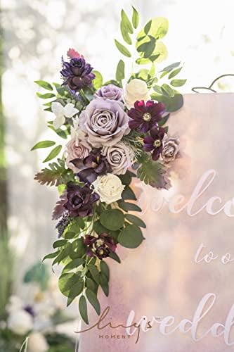 Lings Moment Artificial Welcome Sign Flowers Decorations 2pcs
