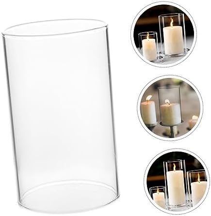 Ciieeo Glass Candle Holder Sleeve for Pillar Candles