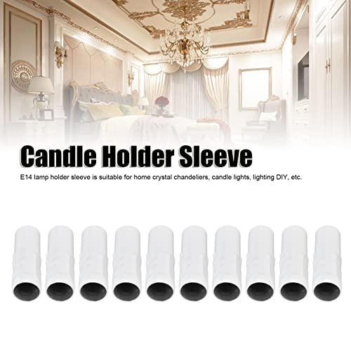10PCS Metal Chandelier Candle Sleeves E14 White