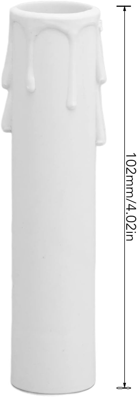 White Candle Covers 20pcs E12 Socket Sleeves for Chandeliers