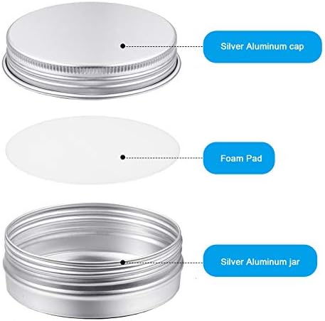 Patelai 2 Oz Metal Round Tins with Screw Lid 36 Pack