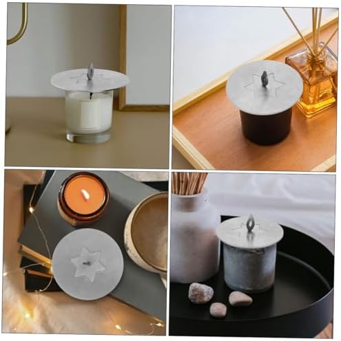 Stainless Steel Candle Jar Lid Shade Sleeves with Star Design