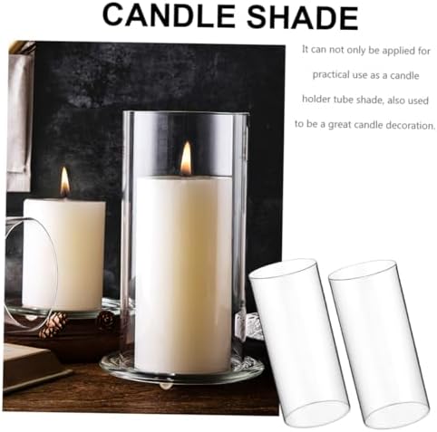 IMIKEYA 10pcs Clear Glass Candle Holder Sleeves